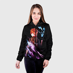 Куртка с капюшоном женская ТАРТАЛЬЯ - GENSHIN IMPACT NEON, цвет: 3D-черный — фото 2
