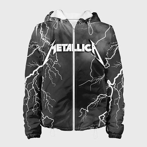 Женская куртка METALLICA РАЗРЯД МОЛНИИ / 3D-Белый – фото 1