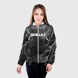 Куртка с капюшоном женская METALLICA РАЗРЯД МОЛНИИ, цвет: 3D-белый — фото 2