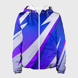 Куртка с капюшоном женская SPORT STYLE BLUE, цвет: 3D-белый