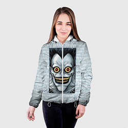 Куртка с капюшоном женская Death Note надписи Рюк, цвет: 3D-белый — фото 2