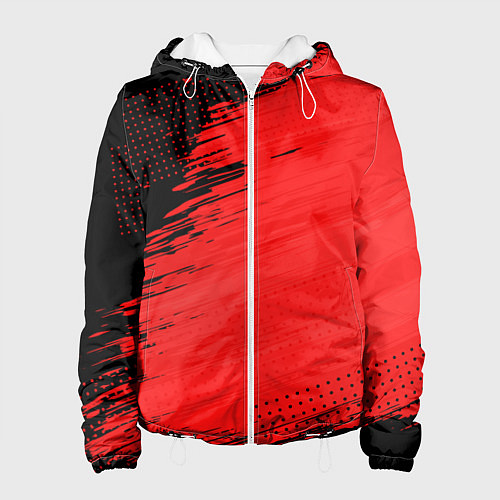 Женская куртка ЧЕРНО-КРАСНЫЙ ГРАНЖ GRUNGE Z / 3D-Белый – фото 1