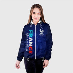 Куртка с капюшоном женская Сборная Франции, цвет: 3D-белый — фото 2