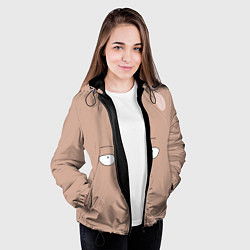 Куртка с капюшоном женская Сайтама One-Punch Man, цвет: 3D-черный — фото 2