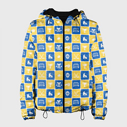 Куртка с капюшоном женская Хоккей, цвет: 3D-черный