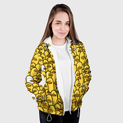 Куртка с капюшоном женская Утки, цвет: 3D-белый — фото 2