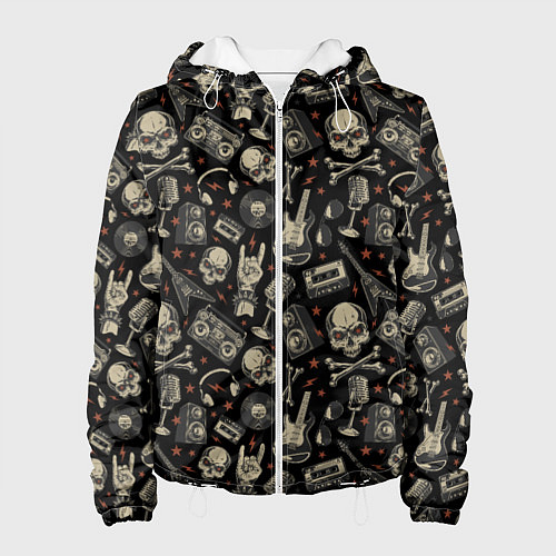 Женская куртка Scull pattern rock / 3D-Белый – фото 1