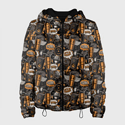 Куртка с капюшоном женская Качалка, цвет: 3D-черный