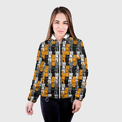 Куртка с капюшоном женская Злые Коты, цвет: 3D-белый — фото 2