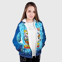 Куртка с капюшоном женская Hello Zombies, цвет: 3D-белый — фото 2