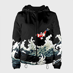 Женская куртка Карп Кои Волна Япония Рыба