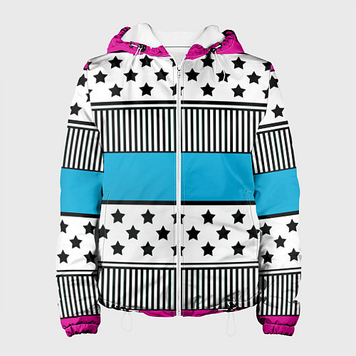 Женская куртка Молодежный современный узор / 3D-Белый – фото 1