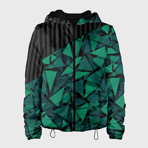 Женская куртка Геометрический узор / 3D-Черный – фото 1