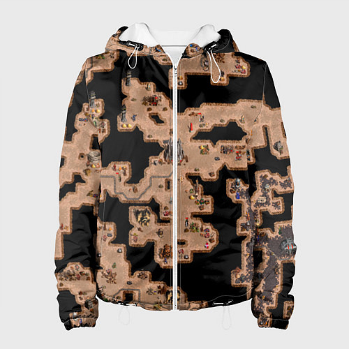 Женская куртка Heroes III Dungeon Map / 3D-Белый – фото 1