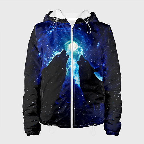 Женская куртка КОСМИЧЕСКИЙ ВОЛК / 3D-Белый – фото 1
