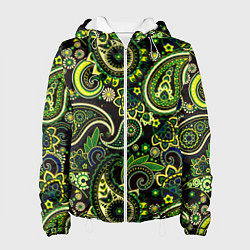 Женская куртка Ярко зеленые славянские узоры