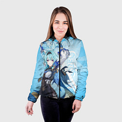 Куртка с капюшоном женская Genshin Impact, Эола, цвет: 3D-черный — фото 2