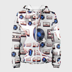 Куртка с капюшоном женская Дискотека 80, цвет: 3D-белый