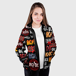 Куртка с капюшоном женская AC DC LOGOBOMBING, цвет: 3D-черный — фото 2