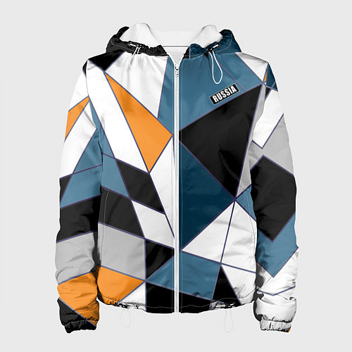 Женская куртка Геометрический узор / 3D-Белый – фото 1