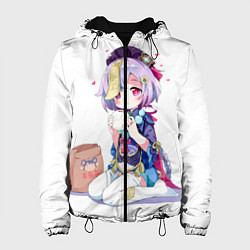 Куртка с капюшоном женская Ци Ци из Genshin Impact, цвет: 3D-черный