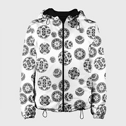 Женская куртка Черно-белый геометрический узор