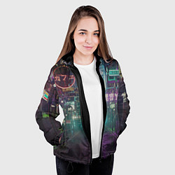 Куртка с капюшоном женская Neon Tokyo, цвет: 3D-черный — фото 2