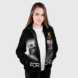 Куртка с капюшоном женская PORSHE, цвет: 3D-черный — фото 2