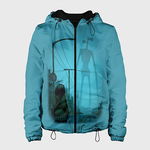 Женская куртка СИРЕНОГОЛОВЫЙ И ДЕВОЧКА / 3D-Черный – фото 1