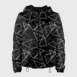 Женская куртка Черно-белый геометрический