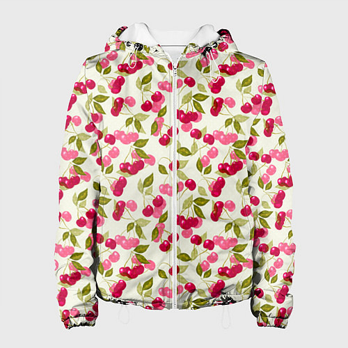 Женская куртка Спелая вишня / 3D-Белый – фото 1