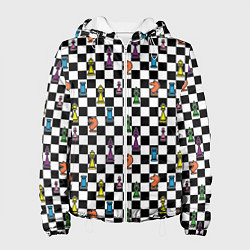 Женская куртка Яркая шахматная доска