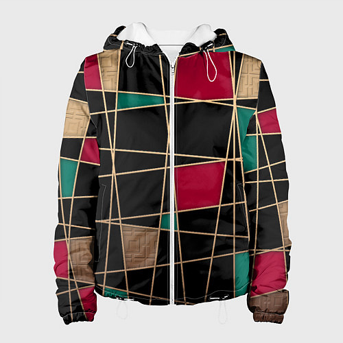 Женская куртка Модный абстрактный узор / 3D-Белый – фото 1