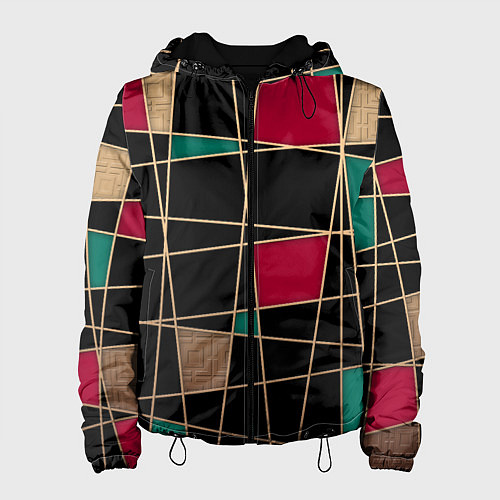 Женская куртка Модный абстрактный узор / 3D-Черный – фото 1