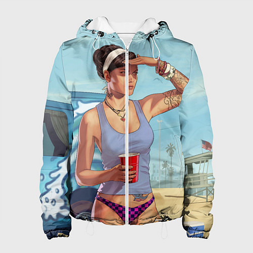 Женская куртка Girl with coffee / 3D-Белый – фото 1