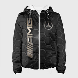Куртка с капюшоном женская MERCEDES LOGO BRONZE, цвет: 3D-белый