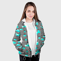 Куртка с капюшоном женская Алмазы, цвет: 3D-белый — фото 2