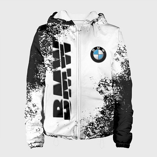 Женская куртка BMW БМВ РАЗРЕЗАННОЕ ЛОГО / 3D-Белый – фото 1