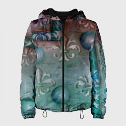Куртка с капюшоном женская Объемная абстракция - Флер-де-лис, цвет: 3D-черный