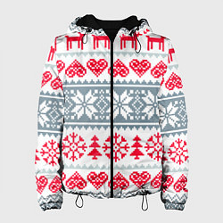 Женская куртка Вязаный рисунок