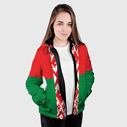 Куртка с капюшоном женская Белоруссия, цвет: 3D-черный — фото 2