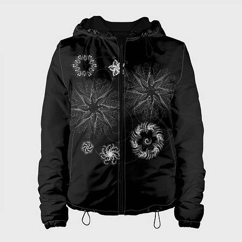 Женская куртка Такие цветы / 3D-Черный – фото 1