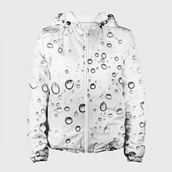 Куртка с капюшоном женская Утренний дождь, цвет: 3D-белый