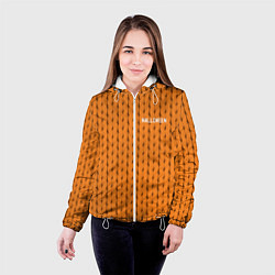 Куртка с капюшоном женская ORANGE ROPE HALLOWEEN, цвет: 3D-белый — фото 2