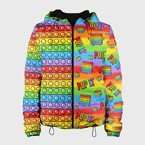 Женская куртка POP IT СМАЙЛЫ / 3D-Черный – фото 1