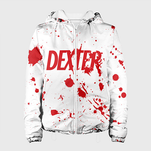 Женская куртка Dexter logo Декстер брызги крови / 3D-Белый – фото 1