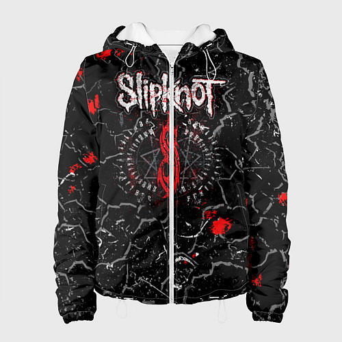 Женская куртка Slipknot Rock Слипкнот Музыка Рок Гранж / 3D-Белый – фото 1
