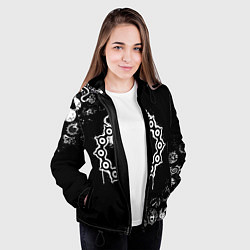 Куртка с капюшоном женская 7 СМЕРТНЫХ ГРЕХОВ МЕЛОДИАС СИМВОЛ ДРАКОН, цвет: 3D-черный — фото 2