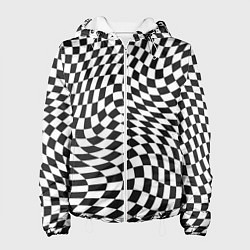 Женская куртка Черно-белая клетка Black and white squares