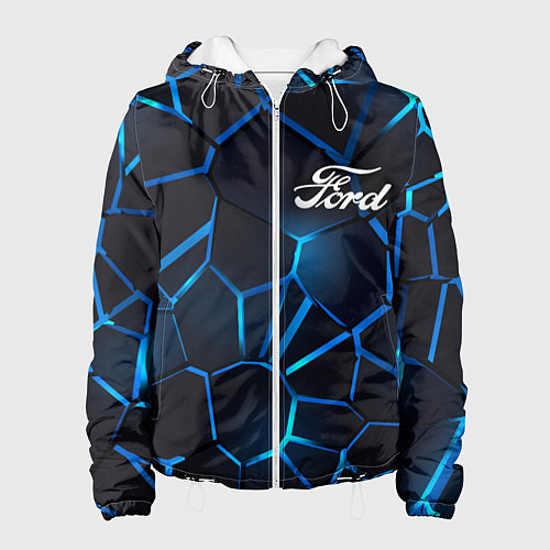 Женская куртка Ford 3D плиты с подсветкой / 3D-Белый – фото 1
